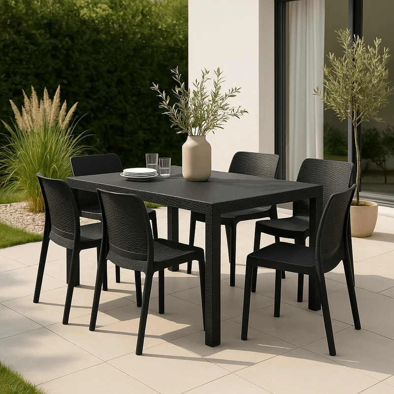 Keter - Mesa de comedor de exterior Melody grafito