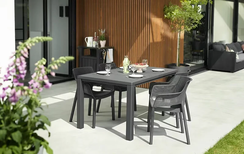 Keter - Mesa de comedor de exterior Julie grafito