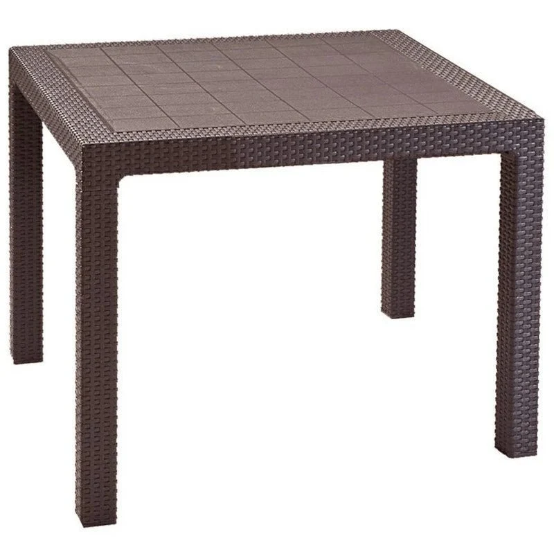 Keter - Mesa de comedor de exterior Quartet marrón