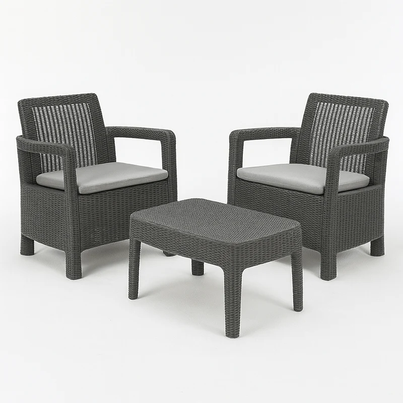 Keter - Conjunto de exterior 2 plazas Tarifa Balcony grafito