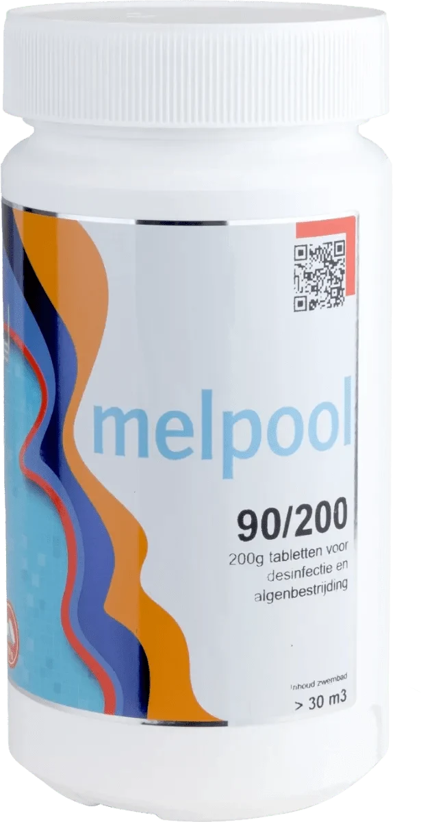 Melpool grote chloortabletten 200 grams 1 kg