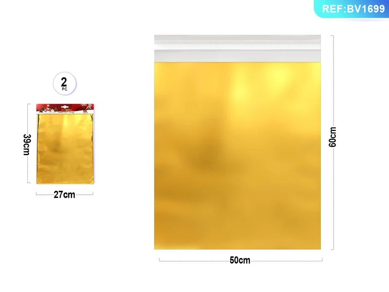 Sacchetti autoadesivi 4 cm oro PartyGo