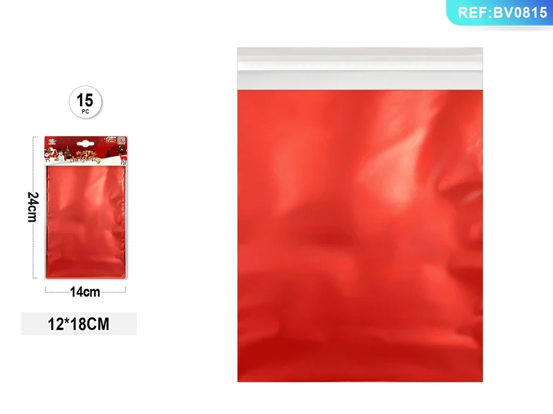 Buste autoadesive 12 x 18 cm rosse PartyGo