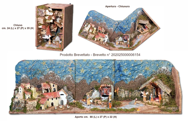 Presepe Libro Natalizio cm 88 Lx 27 Px22 H