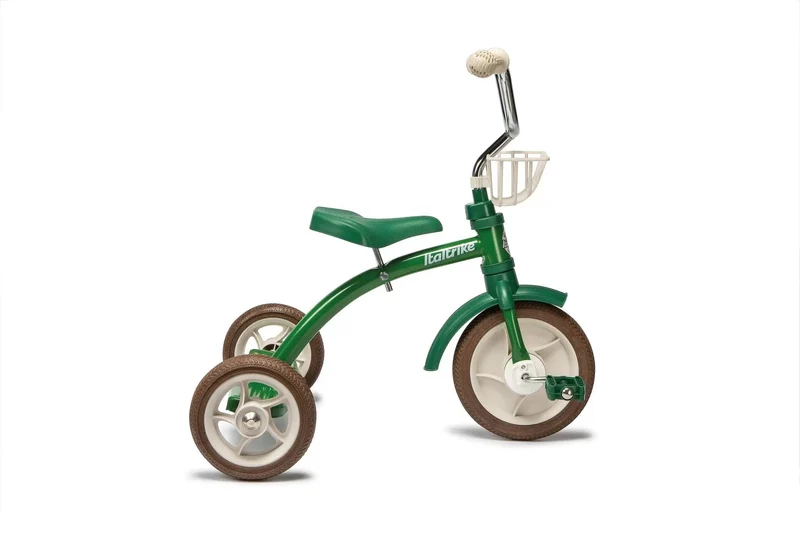 Tricycle Super Lucy Primavera Vert Italtrike Pour Enfants 2 À 5 Ans Châssis Métal Robuste Guidon Chromé