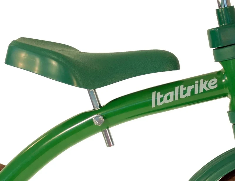 Tricycle Super Lucy Primavera Vert Italtrike Pour Enfants 2 À 5 Ans Châssis Métal Robuste Guidon Chromé