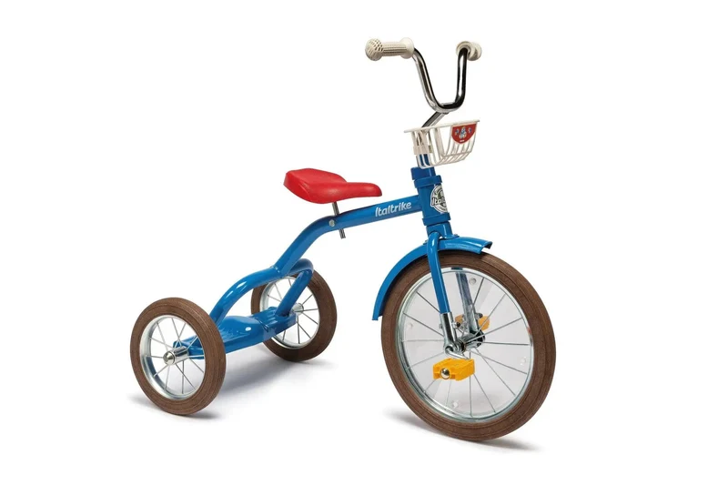 Tricycle Colorama Bleu Italtrike Pour Enfants 3 À 5 Ans Châssis Solide Et Selle Réglable Pour Conduite Sécurisée