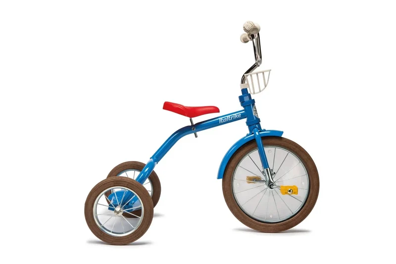 Tricycle Colorama Bleu Italtrike Pour Enfants 3 À 5 Ans Châssis Solide Et Selle Réglable Pour Conduite Sécurisée