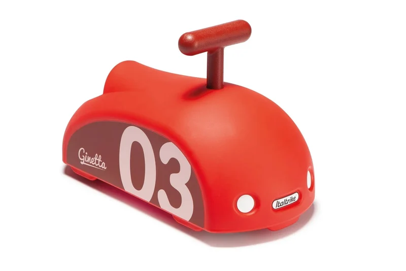 Porteur Ginetta Rouge Italtrike Pour Enfants 1 À 4 Ans Motricité 360 Avec Roues Avant Multidirectionnelles