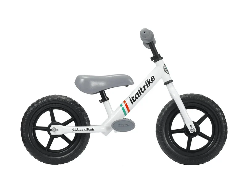 Italtrike Pista Draisienne Acier 12 EVA Blanche Pour Enfants 2 À 5 Ans Confort Équilibre