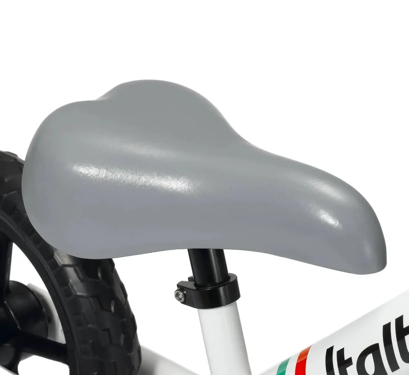 Italtrike Pista Draisienne Acier 12 EVA Blanche Pour Enfants 2 À 5 Ans Confort Équilibre