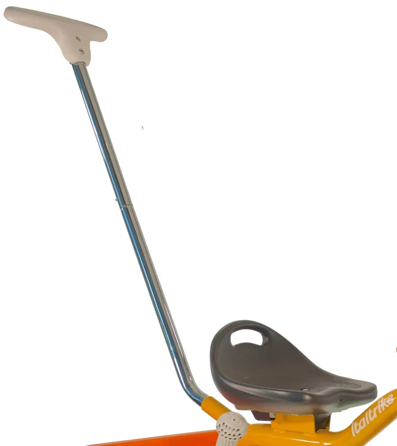 Tricycle Passager Road Work Orange Italtrike Robuste Châssis Métal Guidon Chromé Roues Gomme Pour Enfant 2 À 5 Ans
