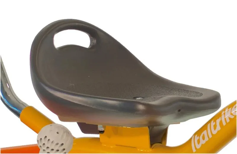 Tricycle Passager Road Work Orange Italtrike Robuste Châssis Métal Guidon Chromé Roues Gomme Pour Enfant 2 À 5 Ans