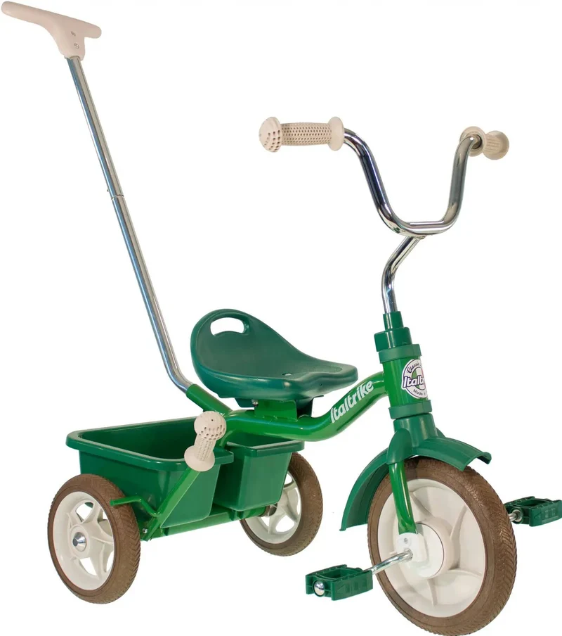 Tricycle Passenger Primavera Vert Italtrike Pour Enfants 2 À 5 Ans Robuste Et Sécurisé