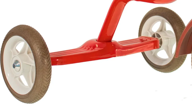 Tricycle Italtrike Super Touring Rouge Pour Enfants 2 À 5 Ans Métal Robuste Guidon Chromé Roues Gomme