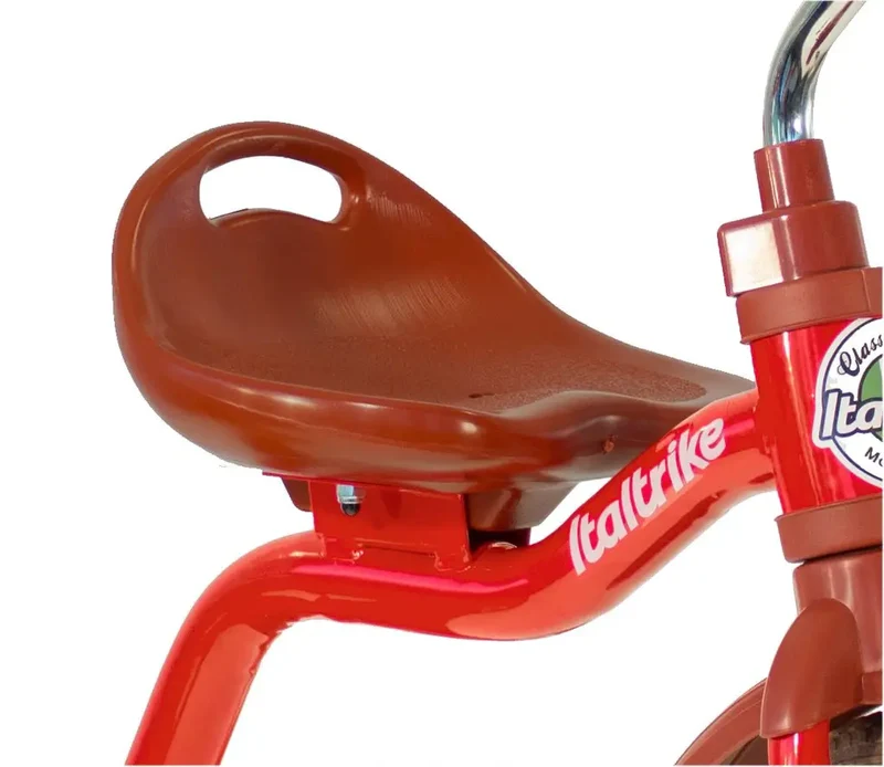 Tricycle Italtrike Super Touring Rouge Pour Enfants 2 À 5 Ans Métal Robuste Guidon Chromé Roues Gomme