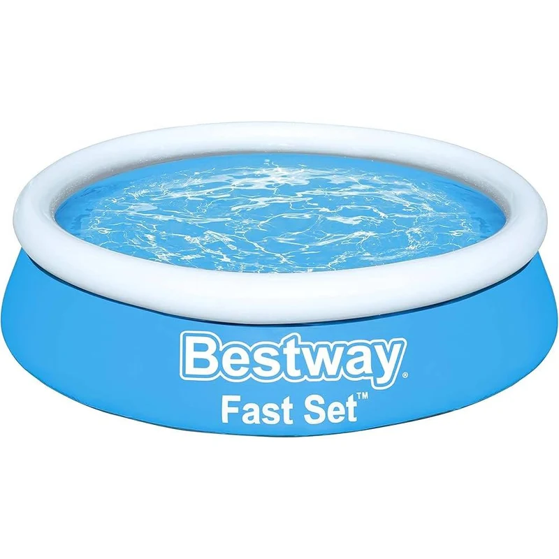 Bestway - Piscina hinchable Fast Set 366 x 76 cm redonda azul