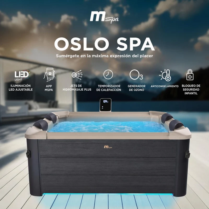 Mspa - Spa rígido cuadrado Oslo 4-6 personas