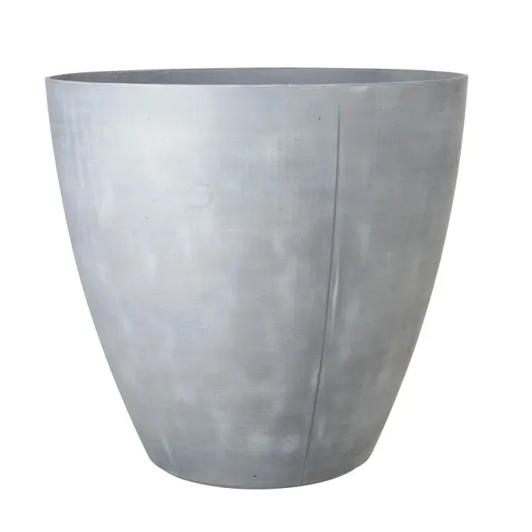 Keter - Maceta de jardín Betón redonda efecto hormigón 40 cm gris