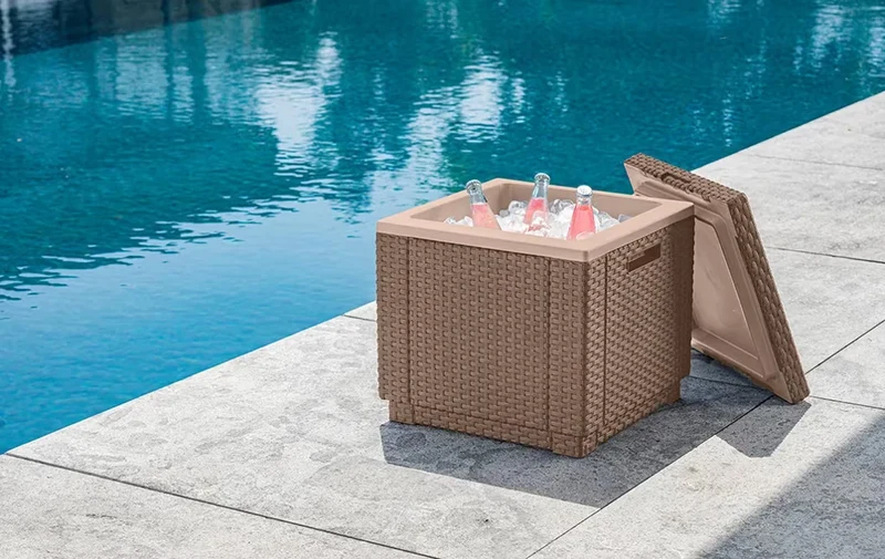 Keter - Nevera de jardín Ice Cube capuchino