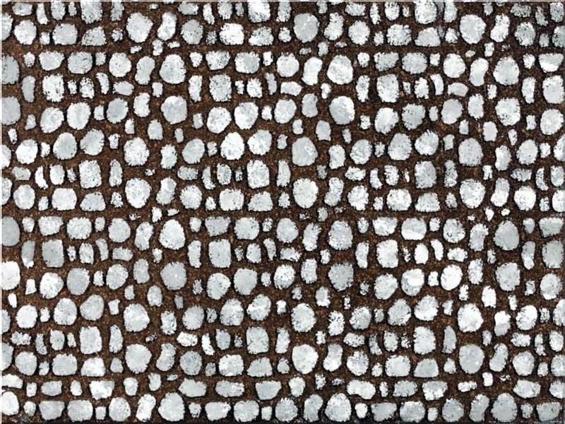Pannello sughero design muro pietra tonda 33x25x1 cm