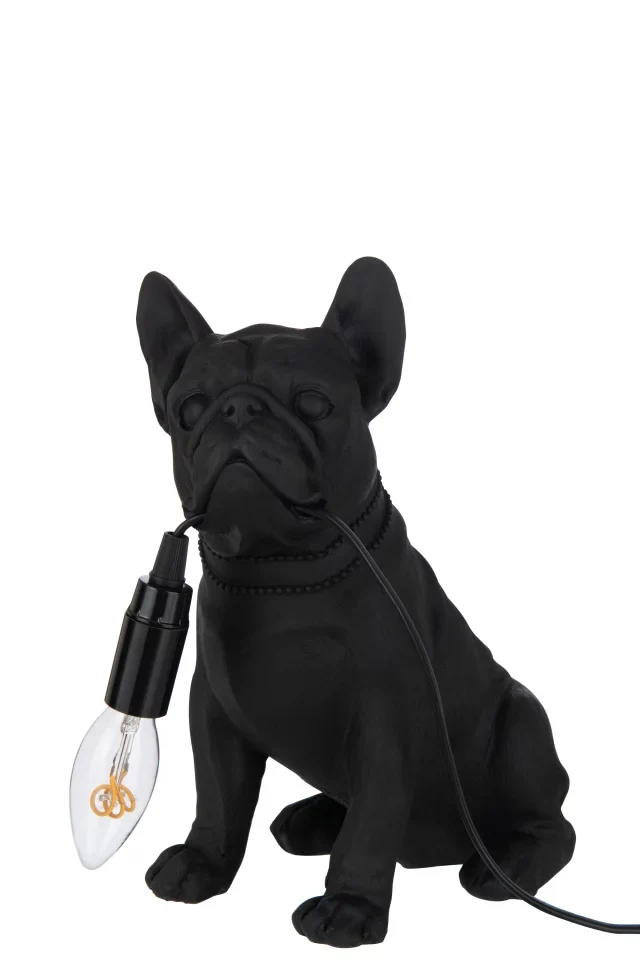 Lampada Bulldog Resina Nero JOLIPA