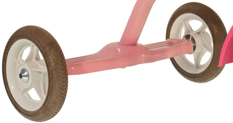 Tricycle Super Touring Rose Italtrike Pour Enfants 2 À 5 Ans Guidon Chromé Châssis Métal Robuste