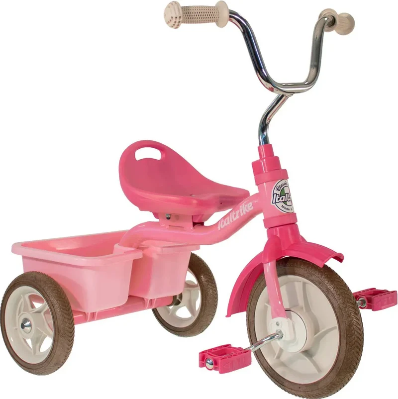 Tricycle Transporter Rose Garden Rose Italtrike Pour Enfants 2 À 5 Ans Châssis Métal Solide