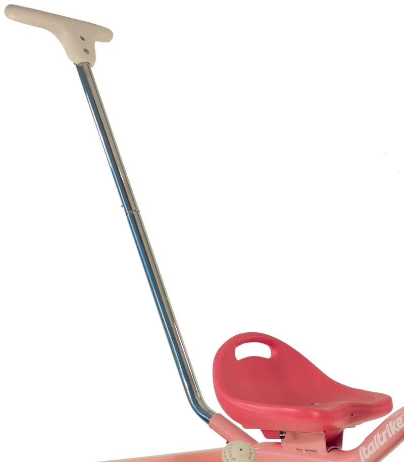 Tricycle Enfant Rose Garden Italtrike Pour Enfants De 2 À 5 Ans Châssis Métal Robuste Guidon Chromé