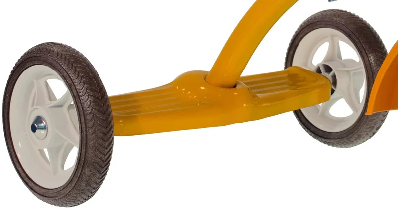 Tricycle Super Lucy Road Work Orange Italtrike Pour Enfants 2 À 5 Ans Châssis Métal Robuste Guidon Chromé Roues Gomme