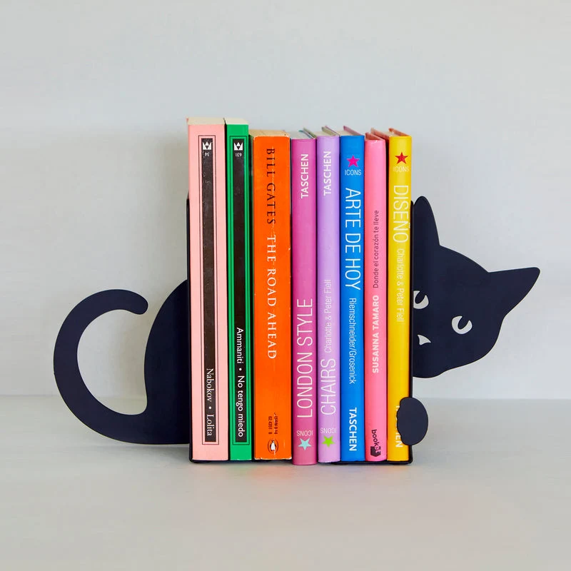 Fermalibri doppio Hidden Cat Nero BALVI