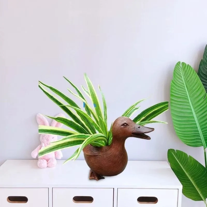 QuackVase - Andeformet Blomsterpotte til Indendørs og Udendørs Brug