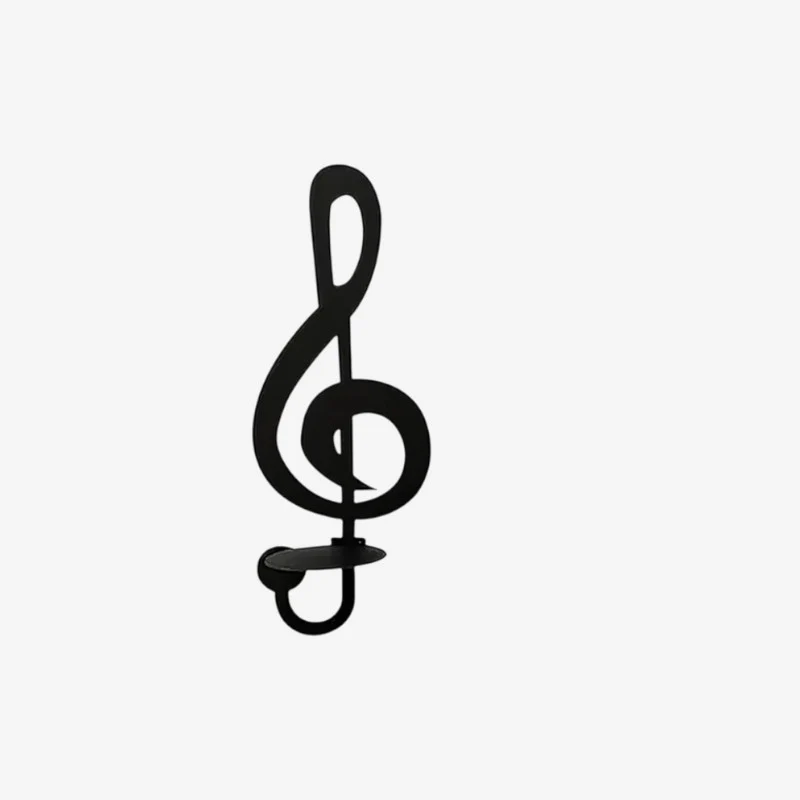 CandleBeat – Dekorativ Væggestage med Musiknote Design til Hjemmet