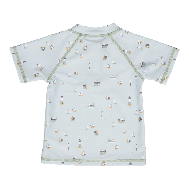 Badeshirt Sailors Bay Olive mit UV 50+ | Little Dutch