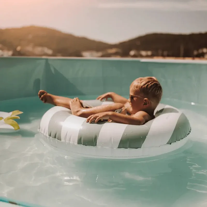 Bouée de Piscine - vert et blanche, 90 cm - Swim Essentials