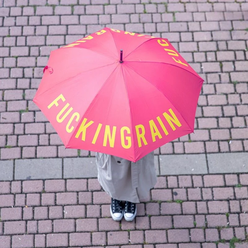 OMBRELLO "FUCKING RAIN" ROSA