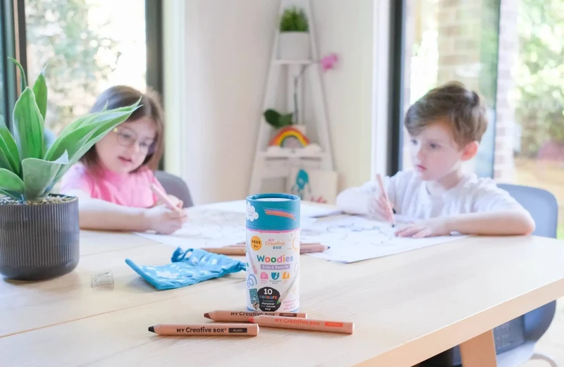 Crayons en bois 3 en 1 Woodies Lot de 10 - My Creative Box