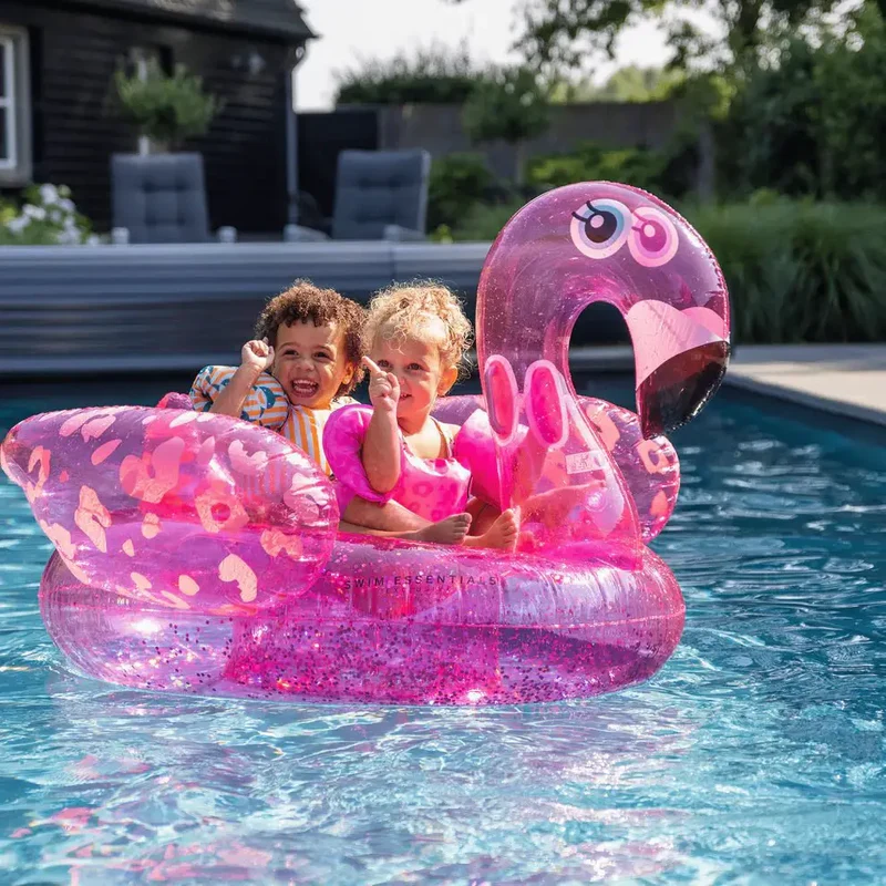 Flamant rose gonflable XXL - Swim Essentials