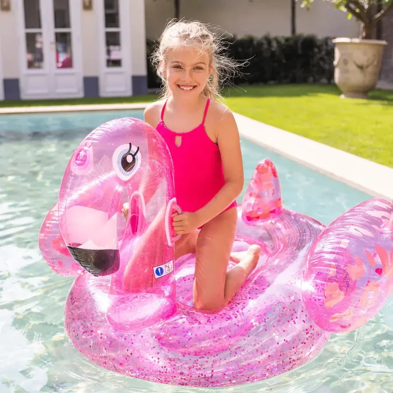 Flamant rose gonflable XXL - Swim Essentials