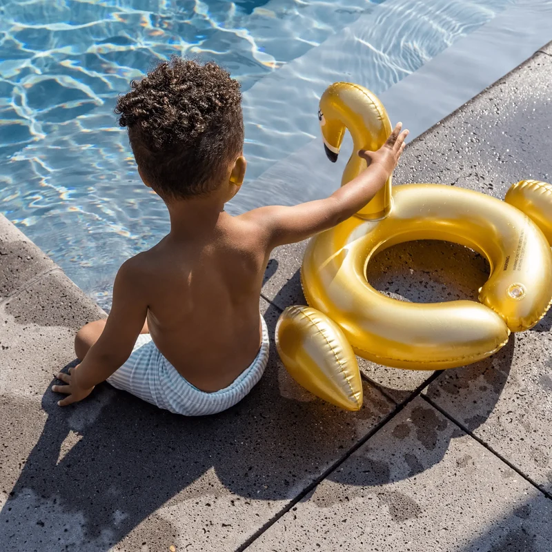 Cygne Gonflable - Édition or, accessoire de Natation ( 3 ans et + )- Swim Essentials