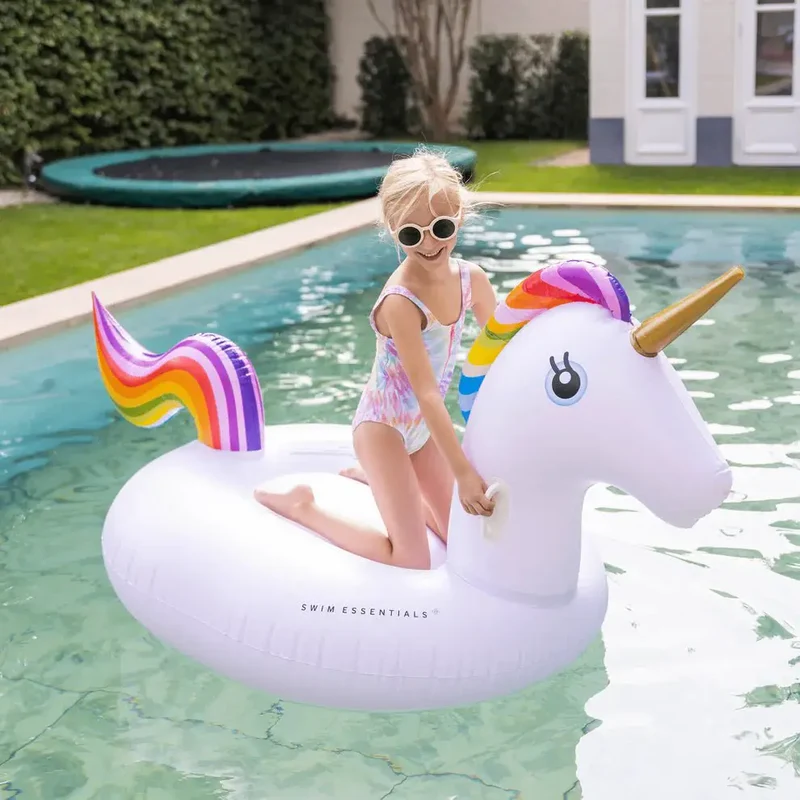 Licorne gonflable XXL - blanche - Swim Essentials