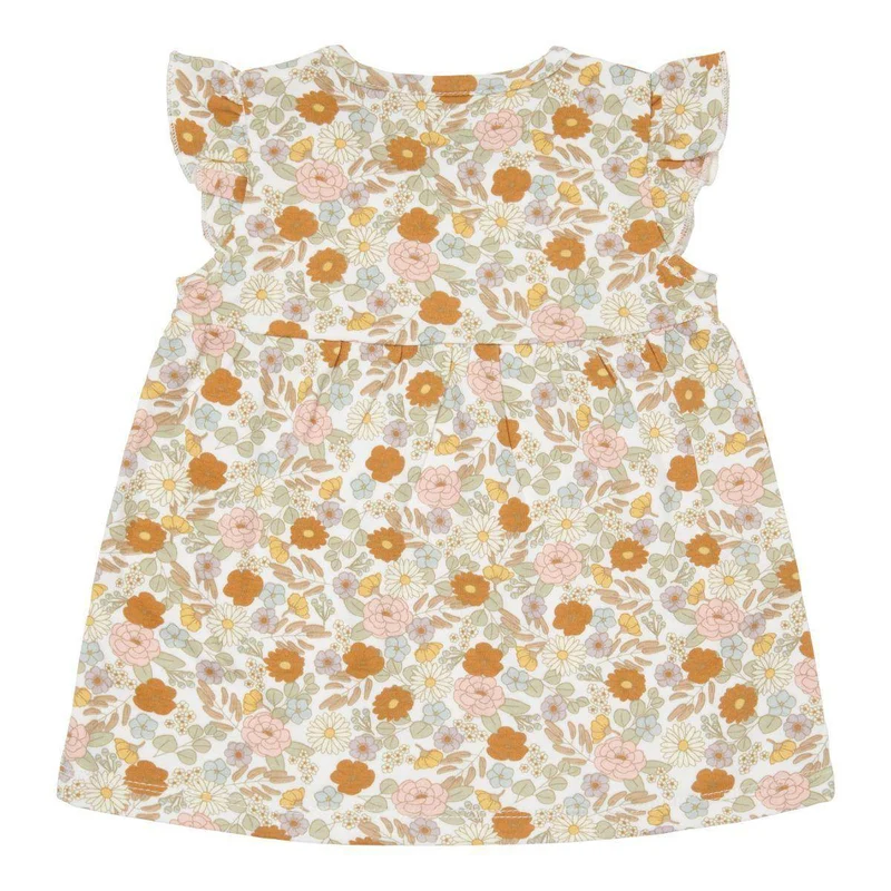 Ärmelloses Kleid Vintage Little Flowers mit Rüschen | Little Dutch
