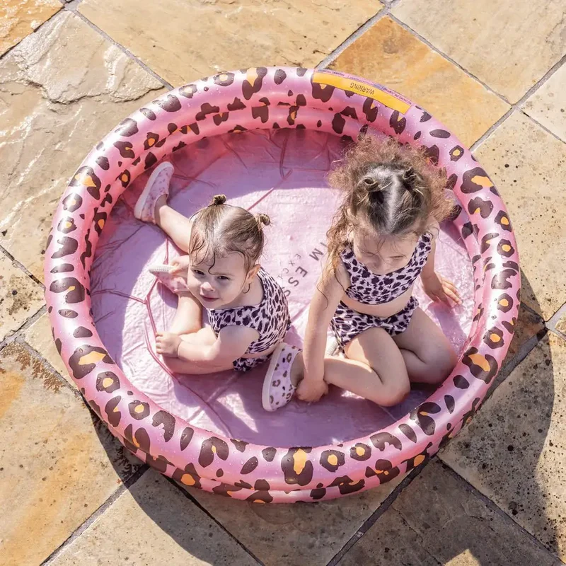 Piscine Gonflable avec Imprimé Léopard Rose 100 cm - Swim Essentials