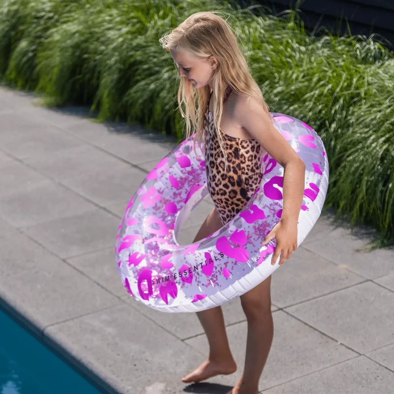 Bouée imprimé léopard - fluo, 6 ans et + - Swim Essentials