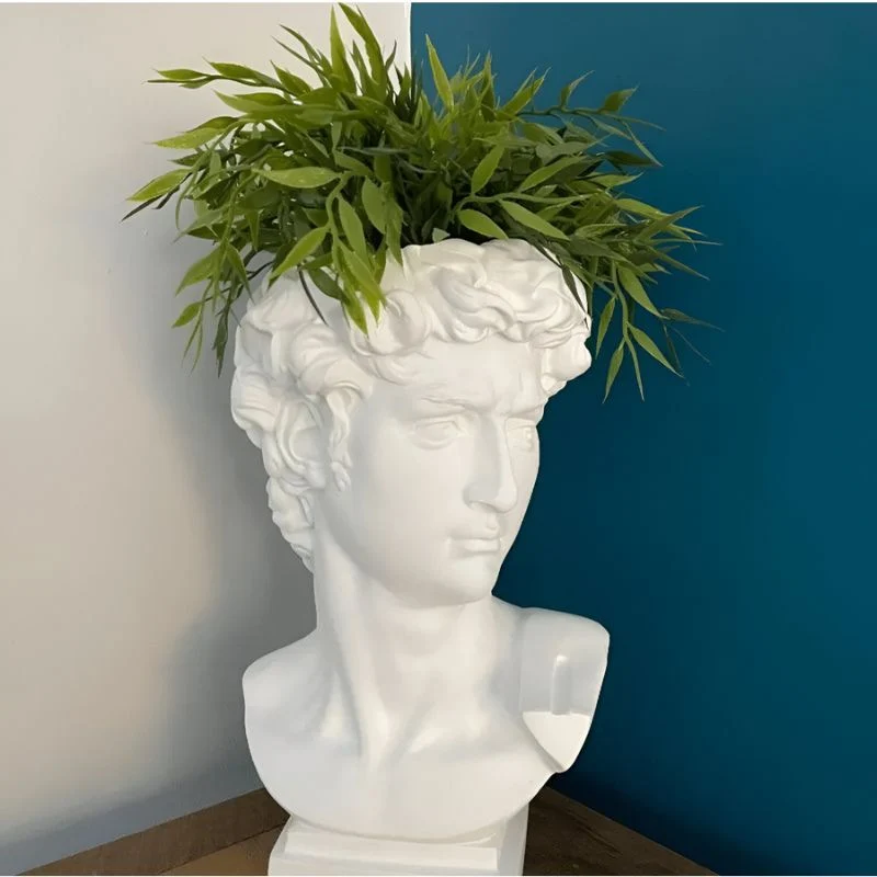 CozySculpt - Dekorativ menneskefigur blomsterpotte til indendørs udstilling