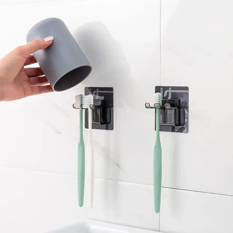 CleanMount - Vægmonteret tandbørsteholder med kop