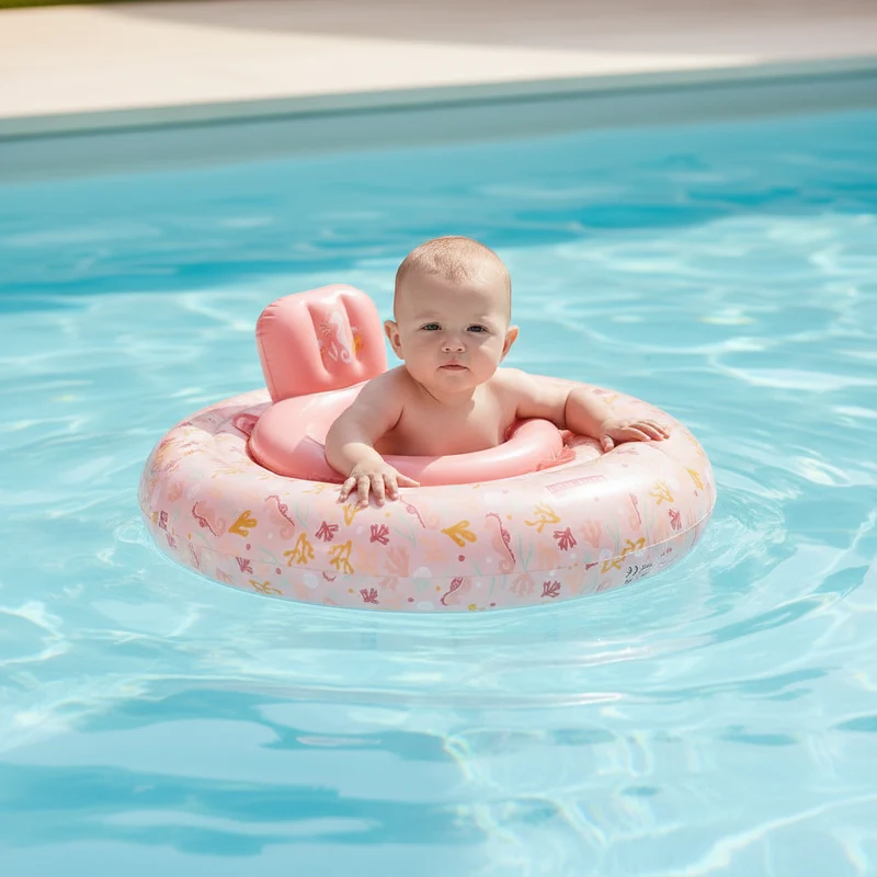 Baby-Schwimmsitz Ocean Dreams Pink 67 cm | Little Dutch