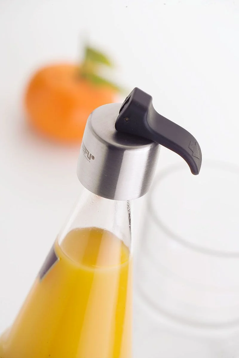 Tappo per bottiglie D 3.8 cm H 8.2 cm 0.044kg Acciaio Inox Nero Gefu