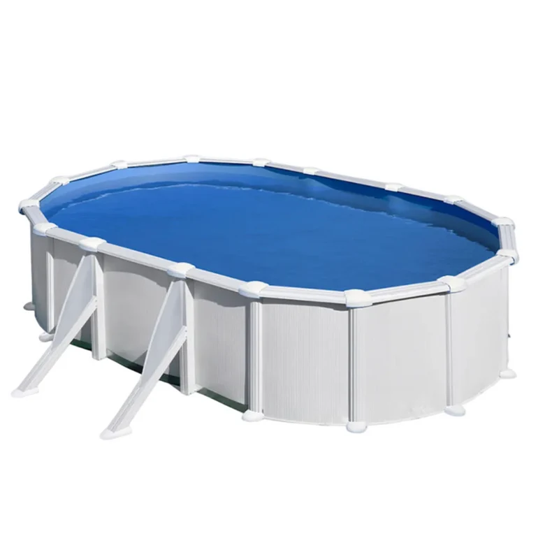 Piscina elevada Gre Wet ovalada chapa blanca depuradora