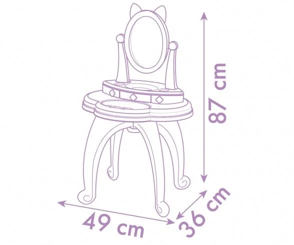 Gabby's Poppenhuis 2in1 Kaptafel met Kruk